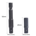 2pcs Socket Adapter Converter 1/4 - Hex Shank Drive Extension Rod Wrench