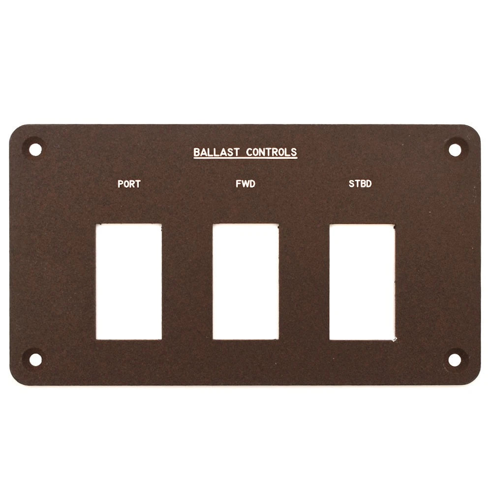 Cobalt Boat Blank Switch Panel 503119WB - Brown Aluminum