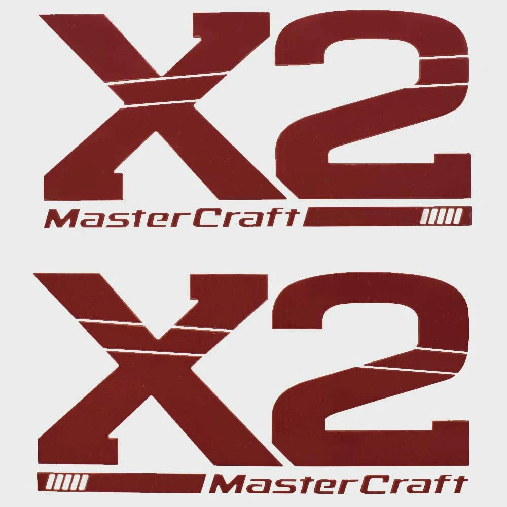 MasterCraft Boat Raised Decals 7506115K - X2 Pro Tour Red (pair)