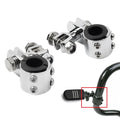 US 1" 1.25" Highway Bar Foot Pegs Mount Clamps Bracket Set for Harley Chrome