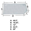 240875A1 Rear Glass Window Fits Case-IH Tractor Models 8910 8920 8930 8940 8950