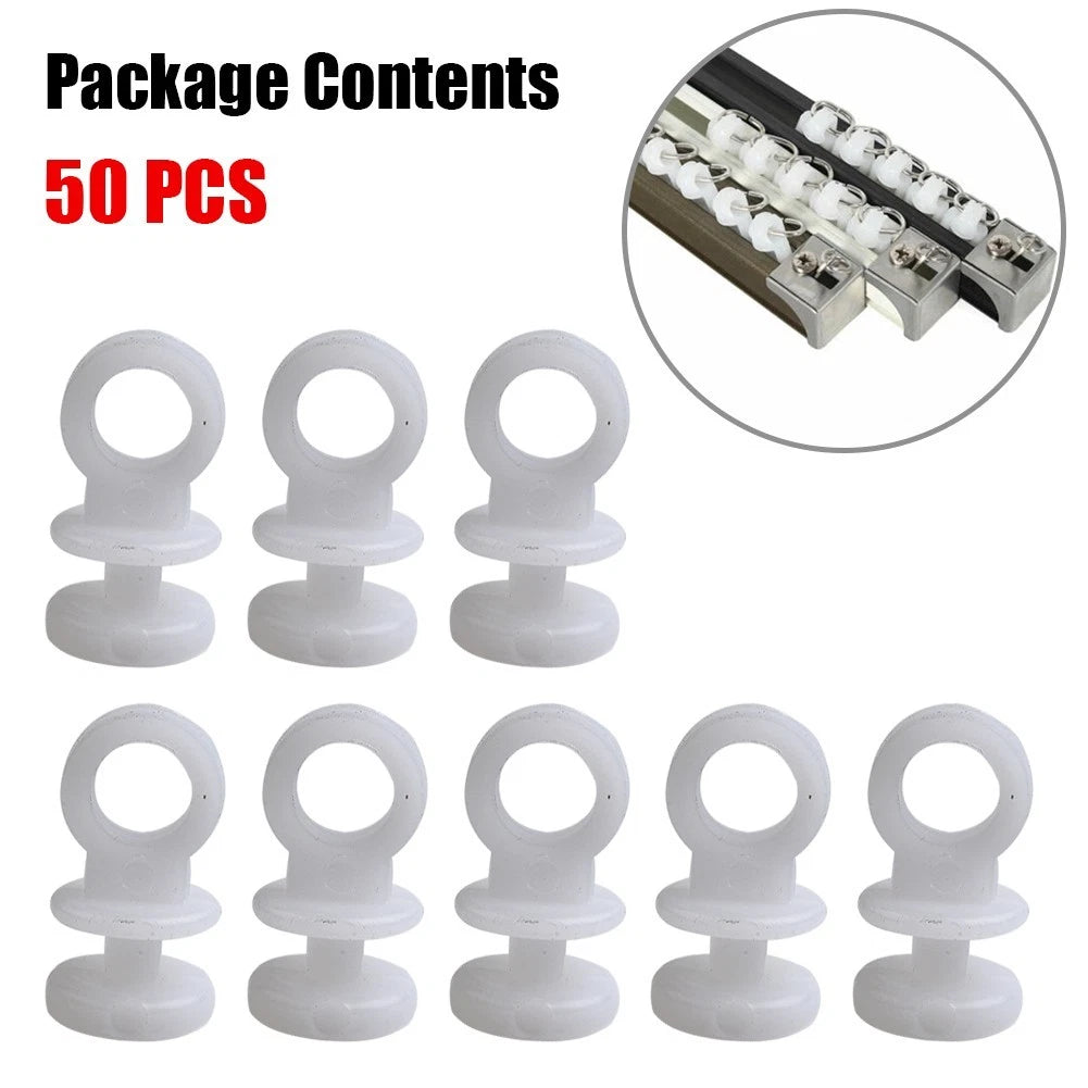 50PCS Curtain Track Hooks for RUNNER for Camper Van for MOTORHOME for CARAVAN