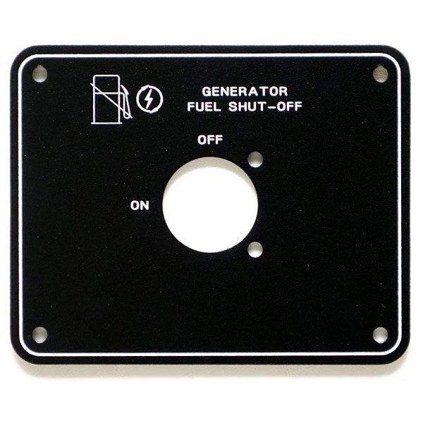 Boat Blank Generator Switch Panel - Fuel Shut Off