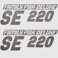 Weeres Boat Decals - Family Fish Deluxe SE 220 Silver Stickers (pair)