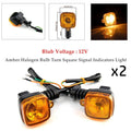2 Motorcycle Universal-Ambe R Halogen Bulb Turn Signal Indicators Light Blinker