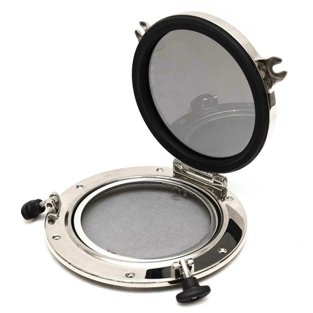 Man Ship Boat Portlight Window LSR-08-20S-FN - 8 Inch Stainless Steel