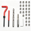 25Pcs M8 X 1.25 Thread Repair Kit with Installation Tool & Red Grip Non-slip