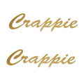 Crestliner Boat Brand Decal - Crappie Gold Sticker (pair)