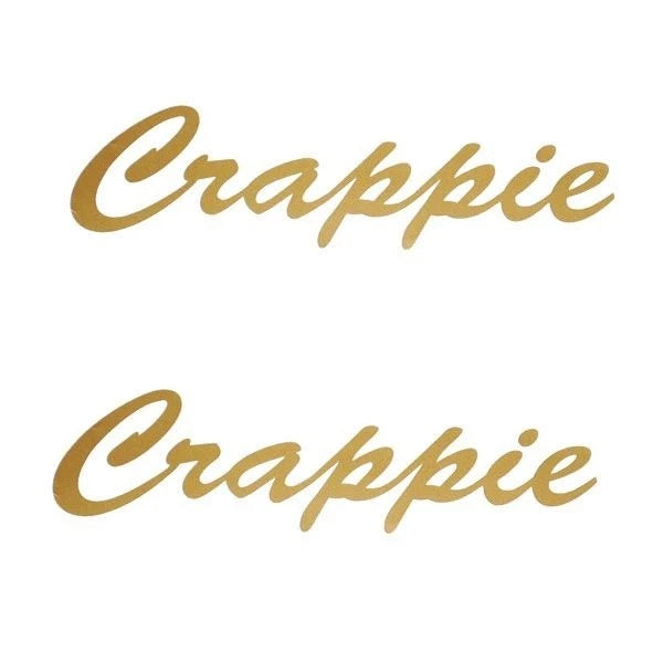 Crestliner Boat Brand Decal - Crappie Gold Sticker (pair)