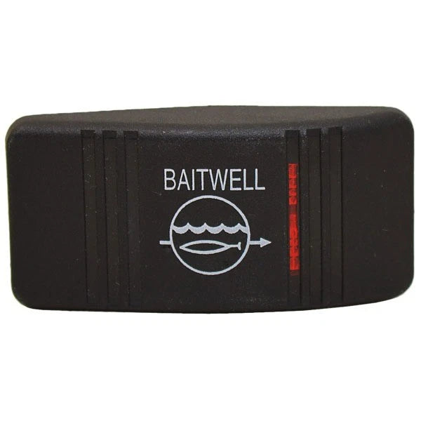 Carling Boat Rocker Switch Actuator Cover - Black Plastic BAITWELL