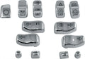 HardDrive Chrome Hand Controls Switch Caps 14 Up 13 Piece for Harley Davidson