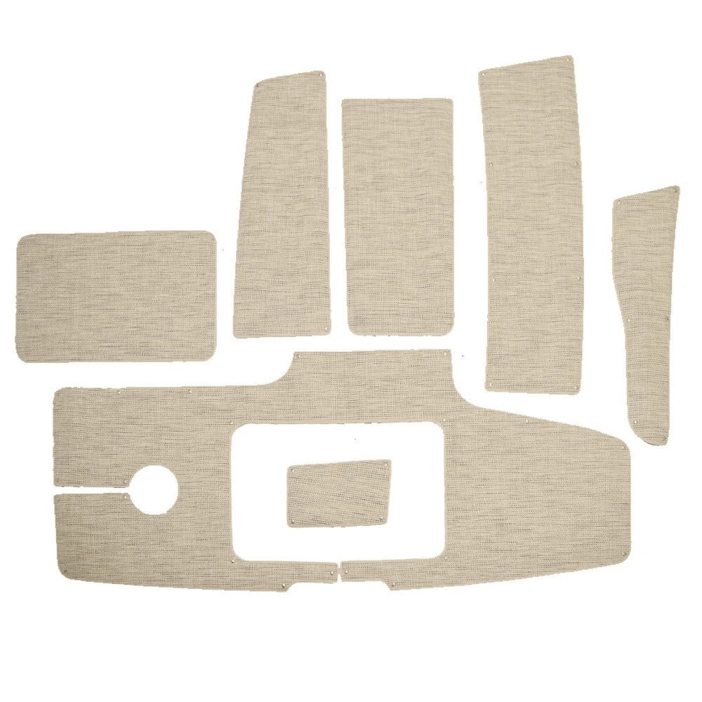 Cobalt Boat Snap-In Floor Mats 407337 - Beige Woven Vinyl (7 PC)