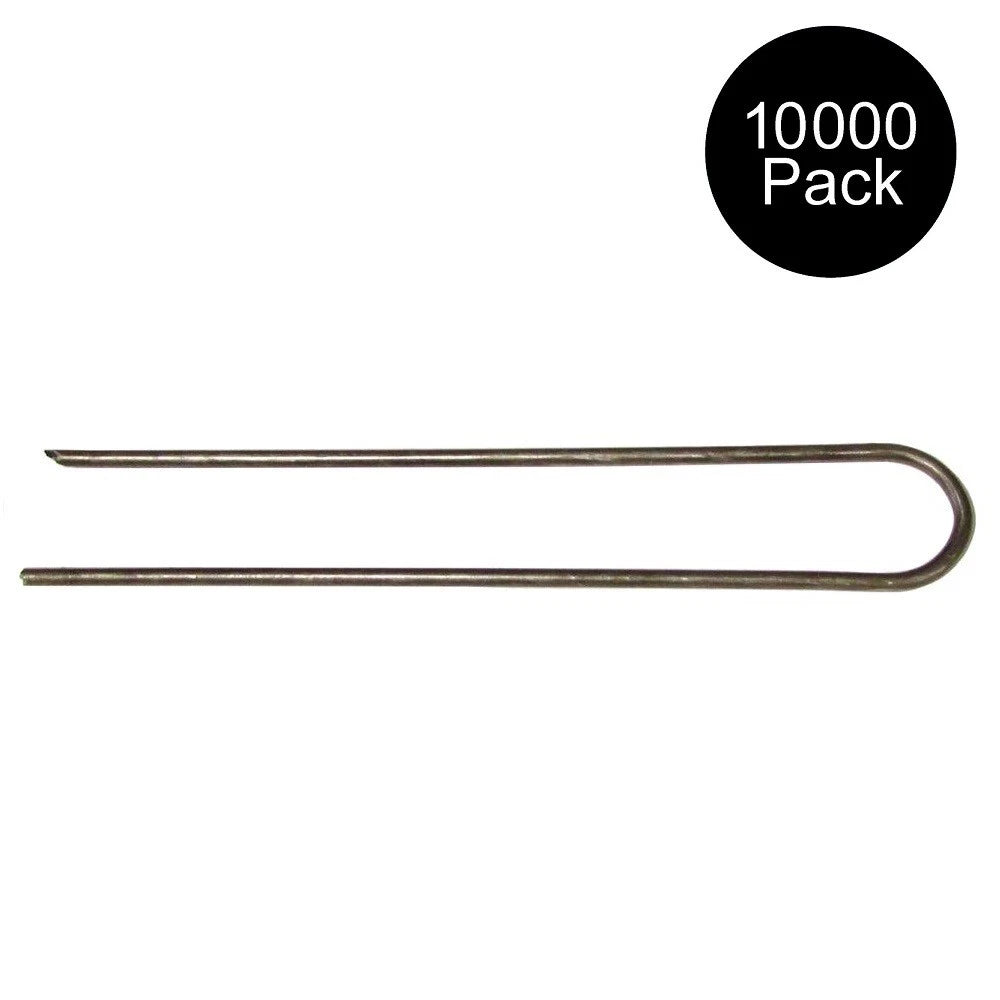 10,000 Round Top 6" Landscape Staple Sod Staple Fabric Anchor Pin with Chisel Ends