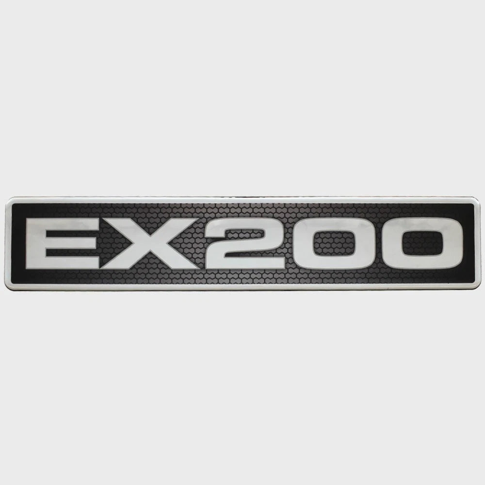 Excel Boat Raised Emblem Model Decal - EX200 Silver Sticker