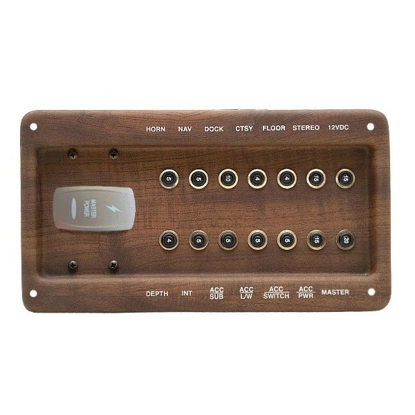 Godfrey Pontoon Boat Breaker Panel - Master Power Woodgrain