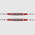 Starcraft Boat Graphic Decal - Red White Black 42 X 2 1/2 Inch (pair)