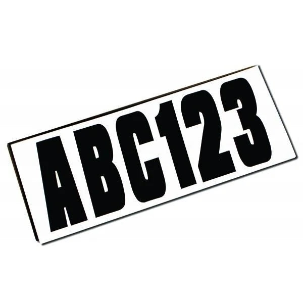 Attwood Boat Registration Decal Kit 14142-7 - 3 Inch Black (148 PC)