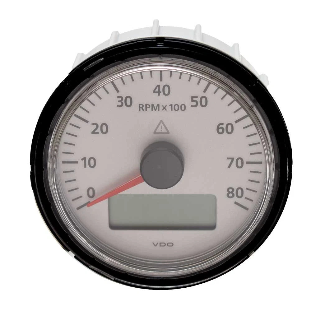 VDO Boat Tachometer Gauge A2C53408402-S - ViewLine Sterling with Hour