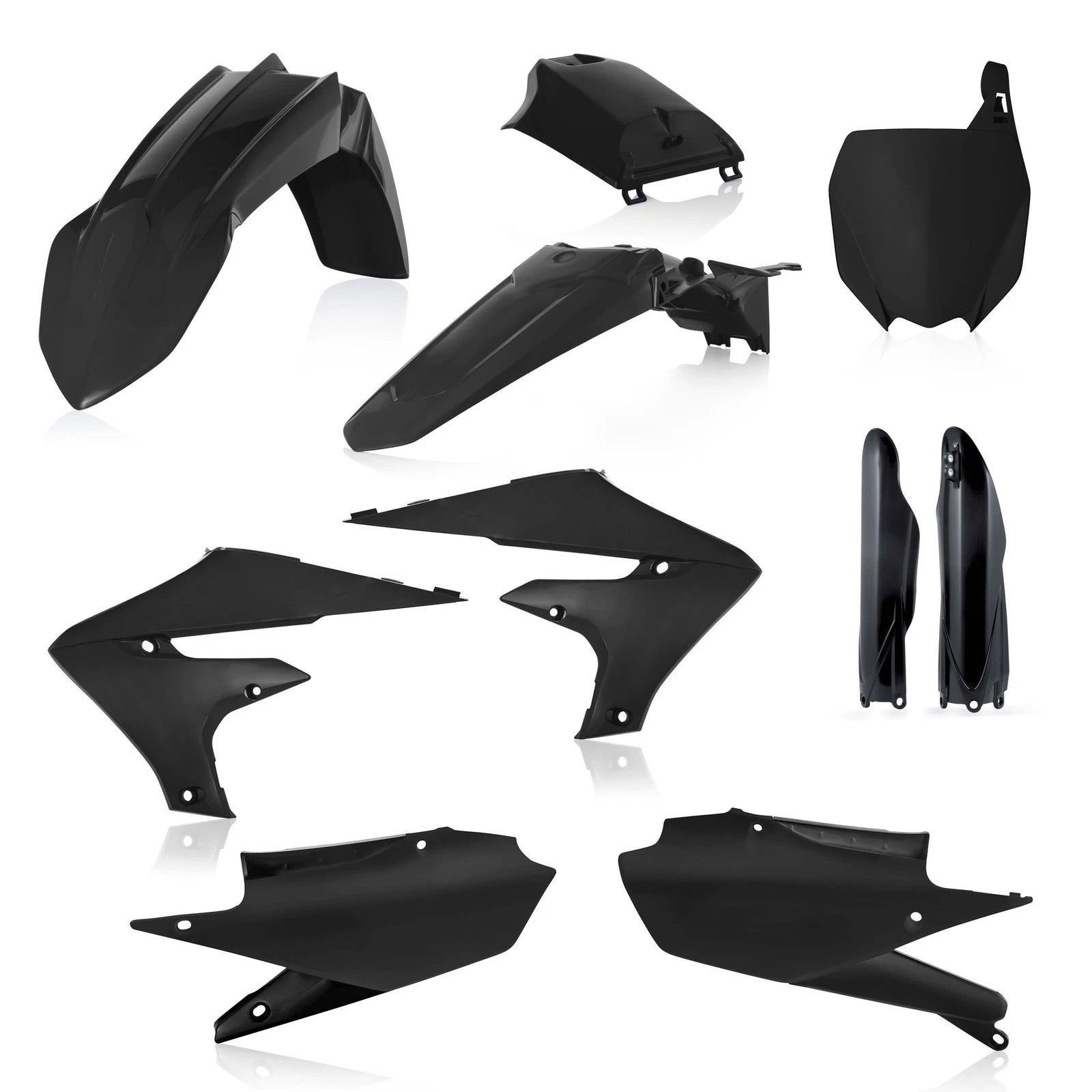 ACERBIS Full Plastic Kit Black - Fits Yamaha YZ450F & YZ250F 2018-2021