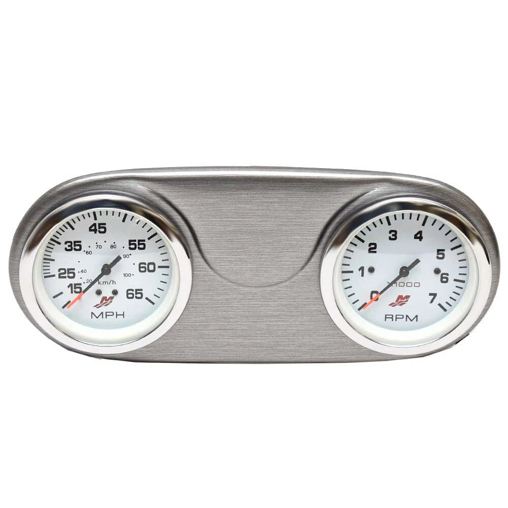 Lund Boat Gauge Panel 2295774 - Mercury Silver 10 3/4 X 4 3/4 Inch