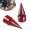 Front Axle Cap Nut Cover 3.6" Red for Harley Softail 07+ Dyna 08+ Street Glide