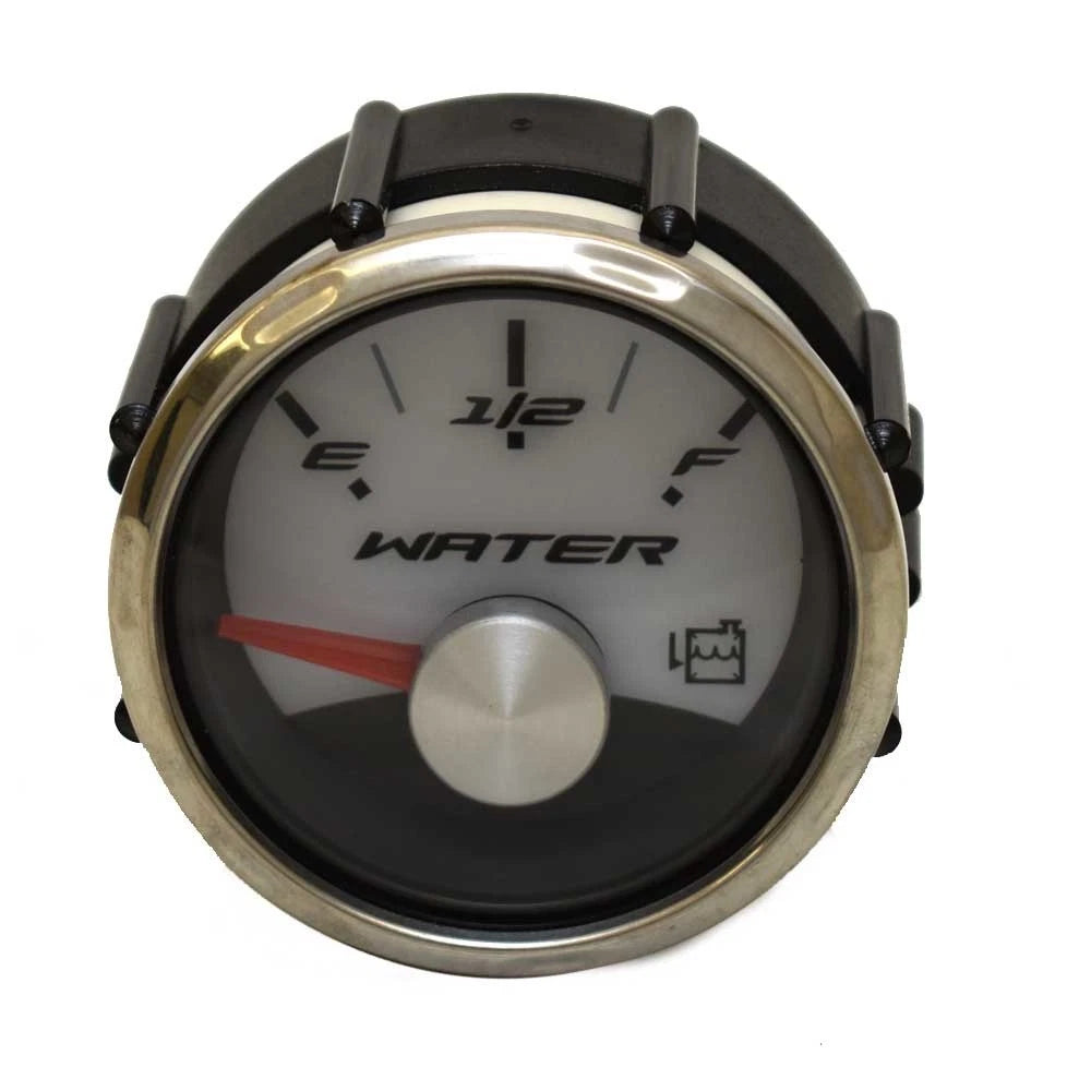 Faria Boat Tank Water Level Gauge GP7659A - 2 Inch Silver Black