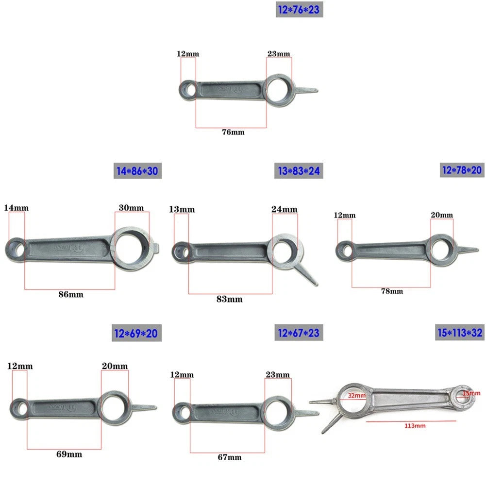 1Pc Air Compressor Connecting Rod Silver Tone Aluminum Alloy for Air Compressor