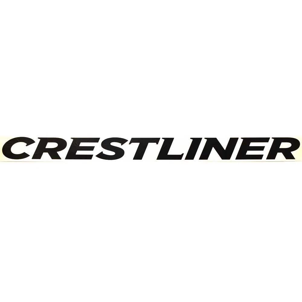 Crestliner Boat Logo Decal - Matte Black Sticker
