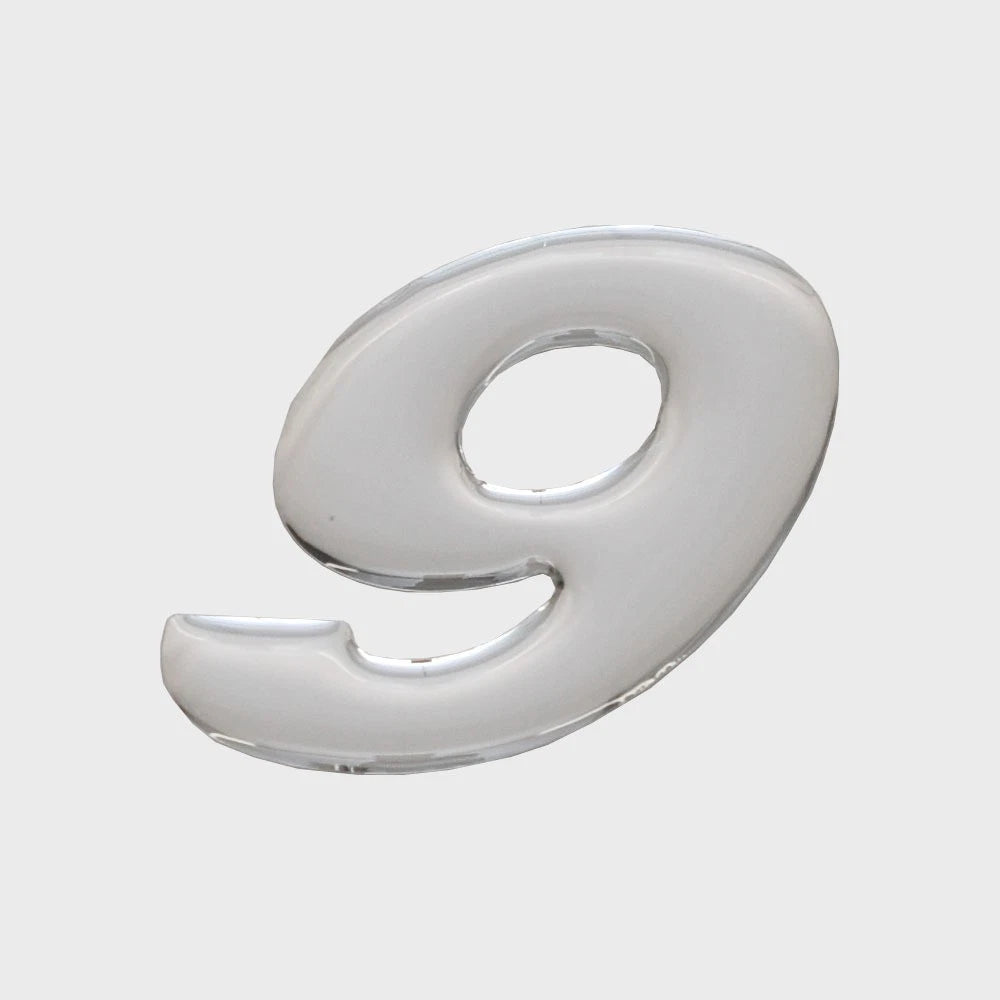 Phoenix Boat Raised Decal 95388 - Number 6 Silver 1 1/4 X 1 3/8 Inch