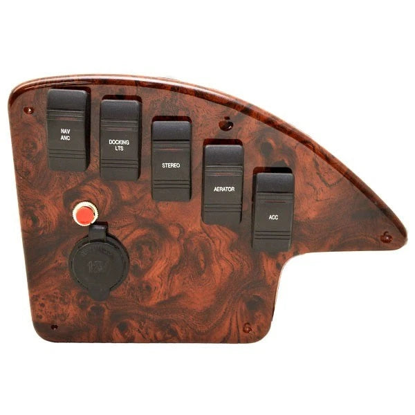 Godfrey Pontoon Boat Switch Panel 6363-RB2 - Faux Woodgrain