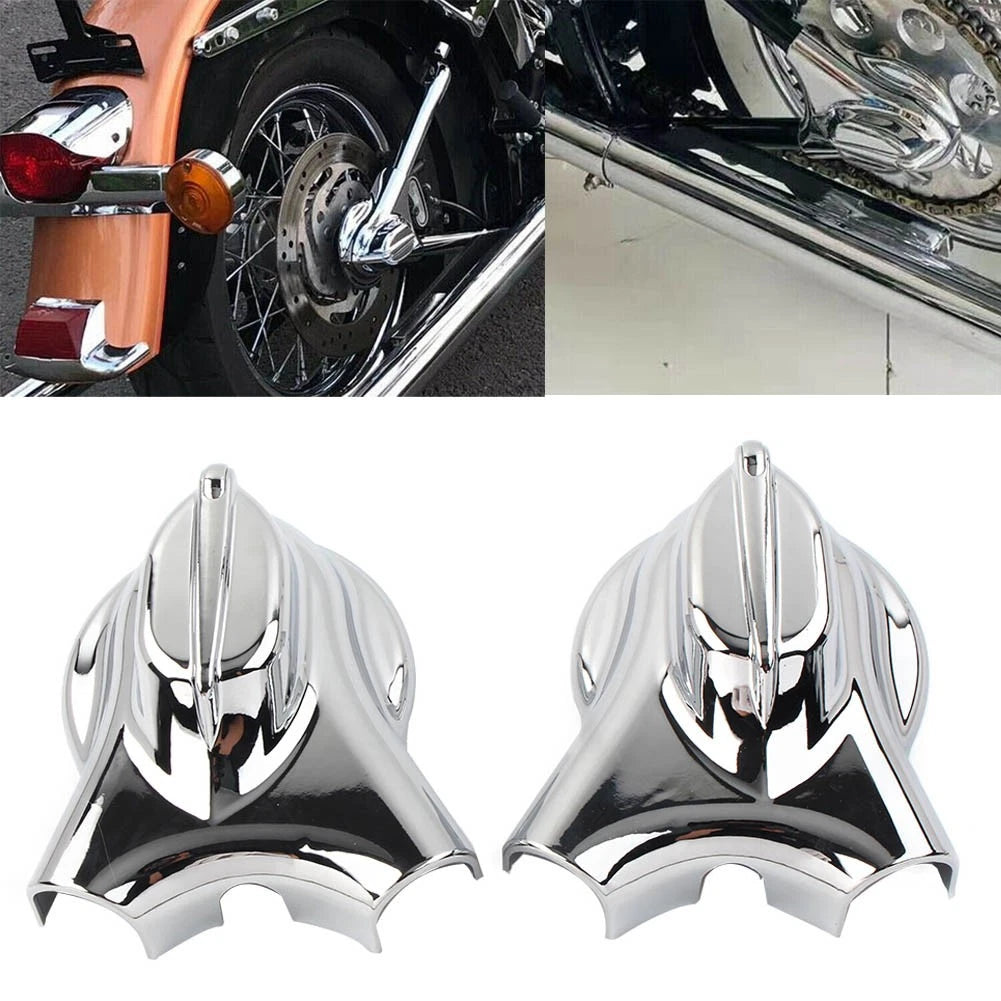 1 Set Rear Swingarm Axle Covers Kit for Harley Heritage Softail 2008-2017