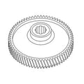 S.65967 Gear, Ipto Drive, Angle Tooth Fits Case IH