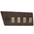 Premier Pontoon Boat Rocker Switch Panel - 10 5/8 X 5 Inch Woodgrain