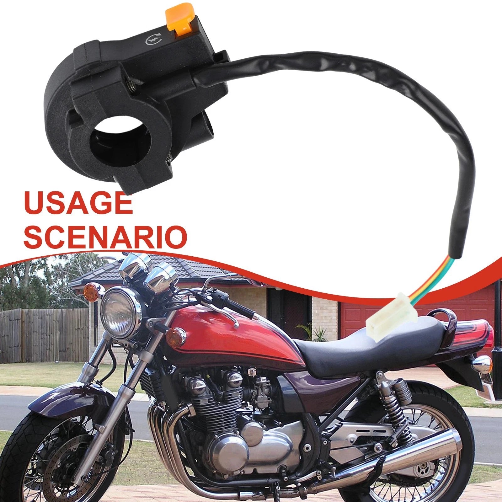 Motorcycle Ignition Button with 22mm Handlebar Accessory