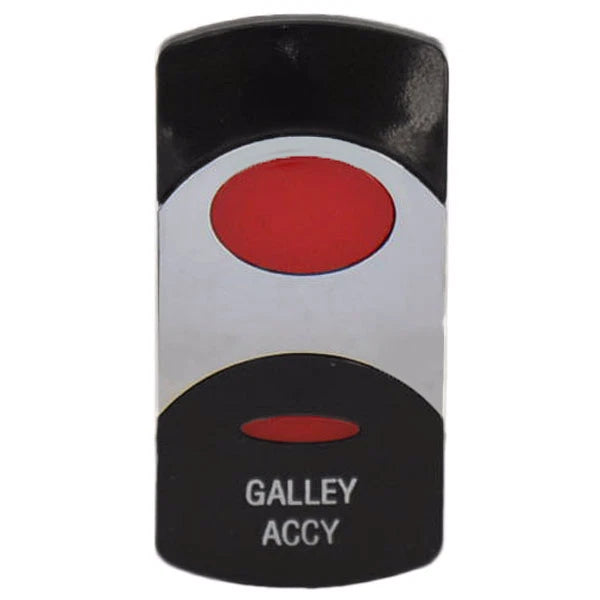 Boat Actuator Rocker Switch Cover - GALLEY ACCY Lighted Red