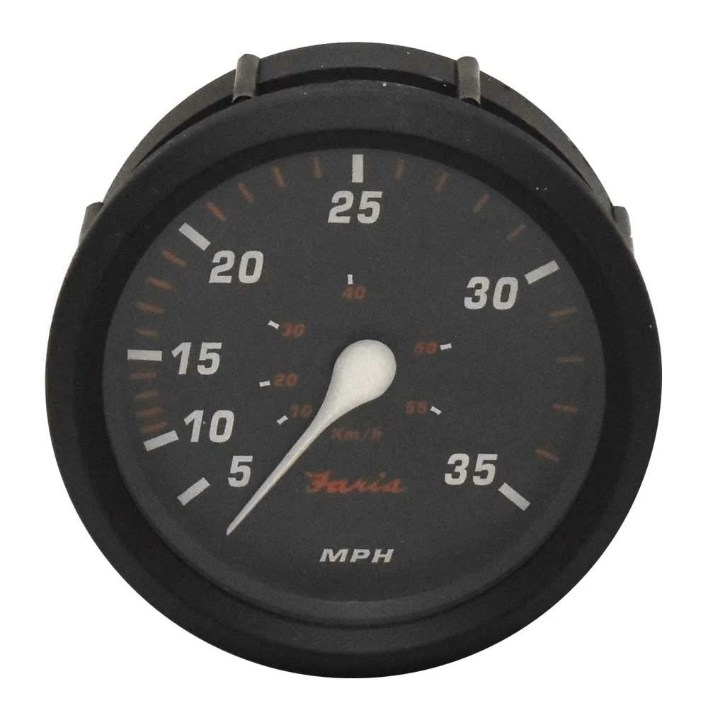Faria Boat Speedometer Gauge SE9784A - 3 1/4 Inch Professional Red