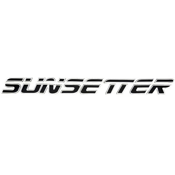 Malibu Boat Raised Decal - Sunsetter Logo Black Sticker