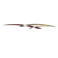 Rinker Boat Hull Graphic Decal - Captiva Burgundy Gold Sticker (STBD)