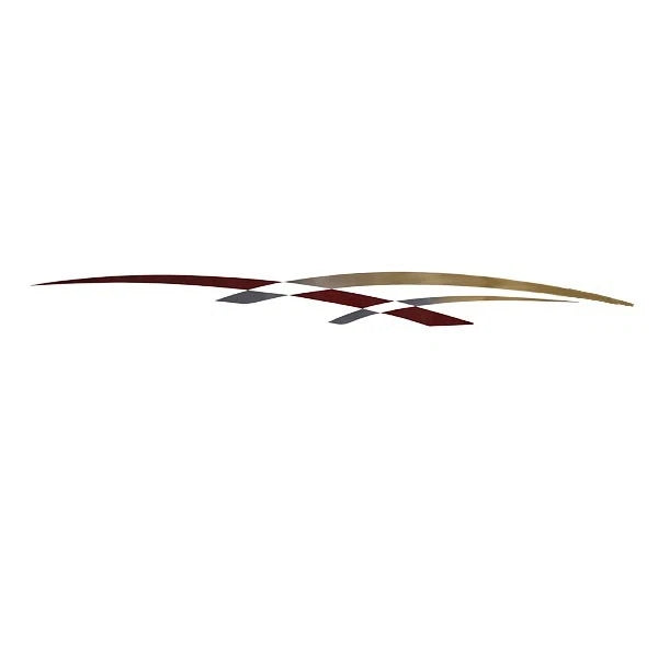 Rinker Boat Hull Graphic Decal - Captiva Burgundy Gold Sticker (STBD)