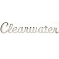 Palm Beach Pontoon Boat Raised Decal 20787 - Clearwater Silver Sticker