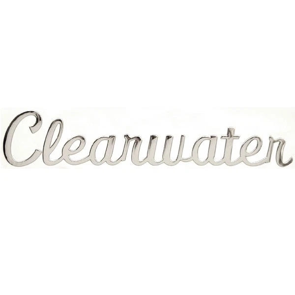 Palm Beach Pontoon Boat Raised Decal 20787 - Clearwater Silver Sticker