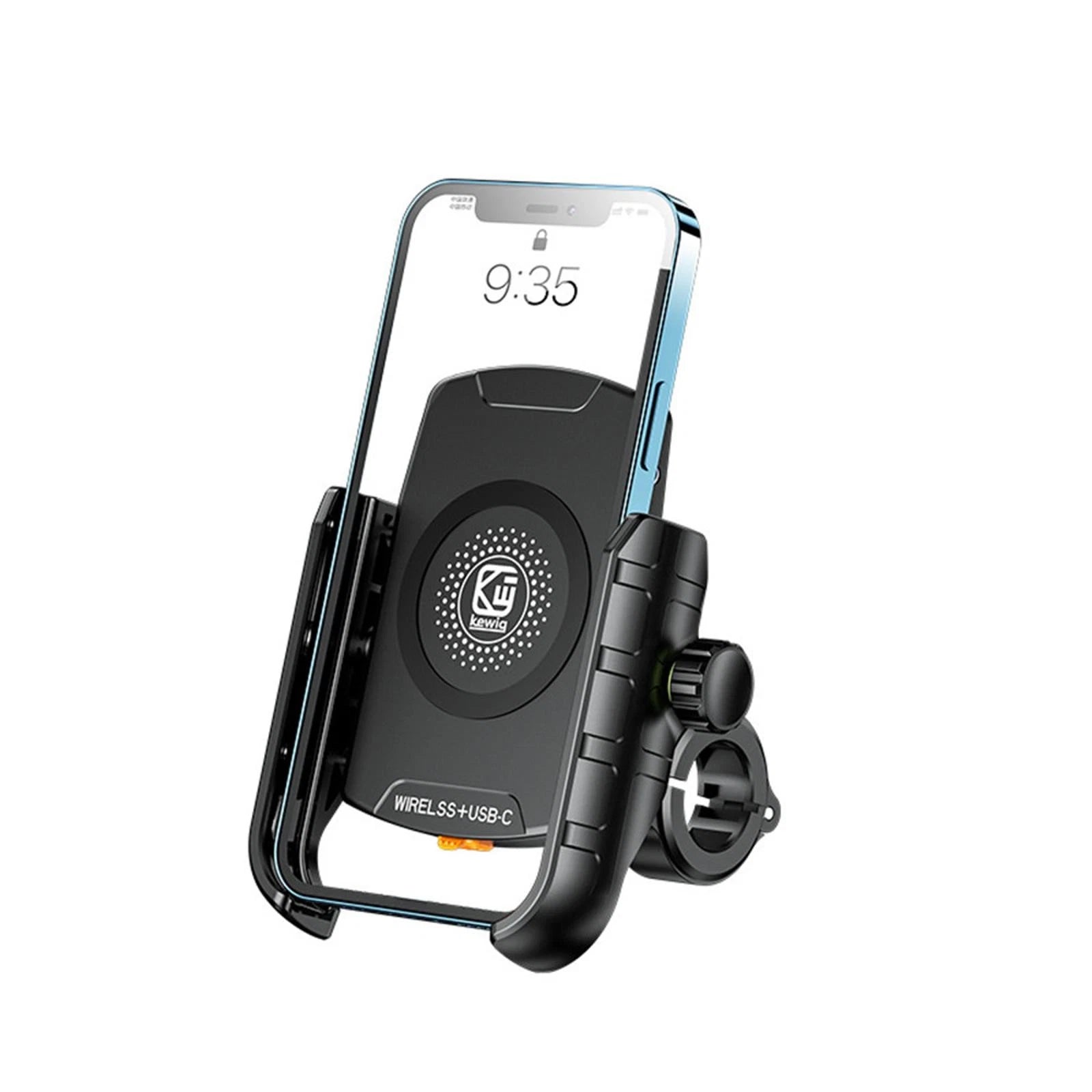 2 IN 1 360° Motorcycle Phone Mount Wireless & USB C Dual Fast Charger Mount