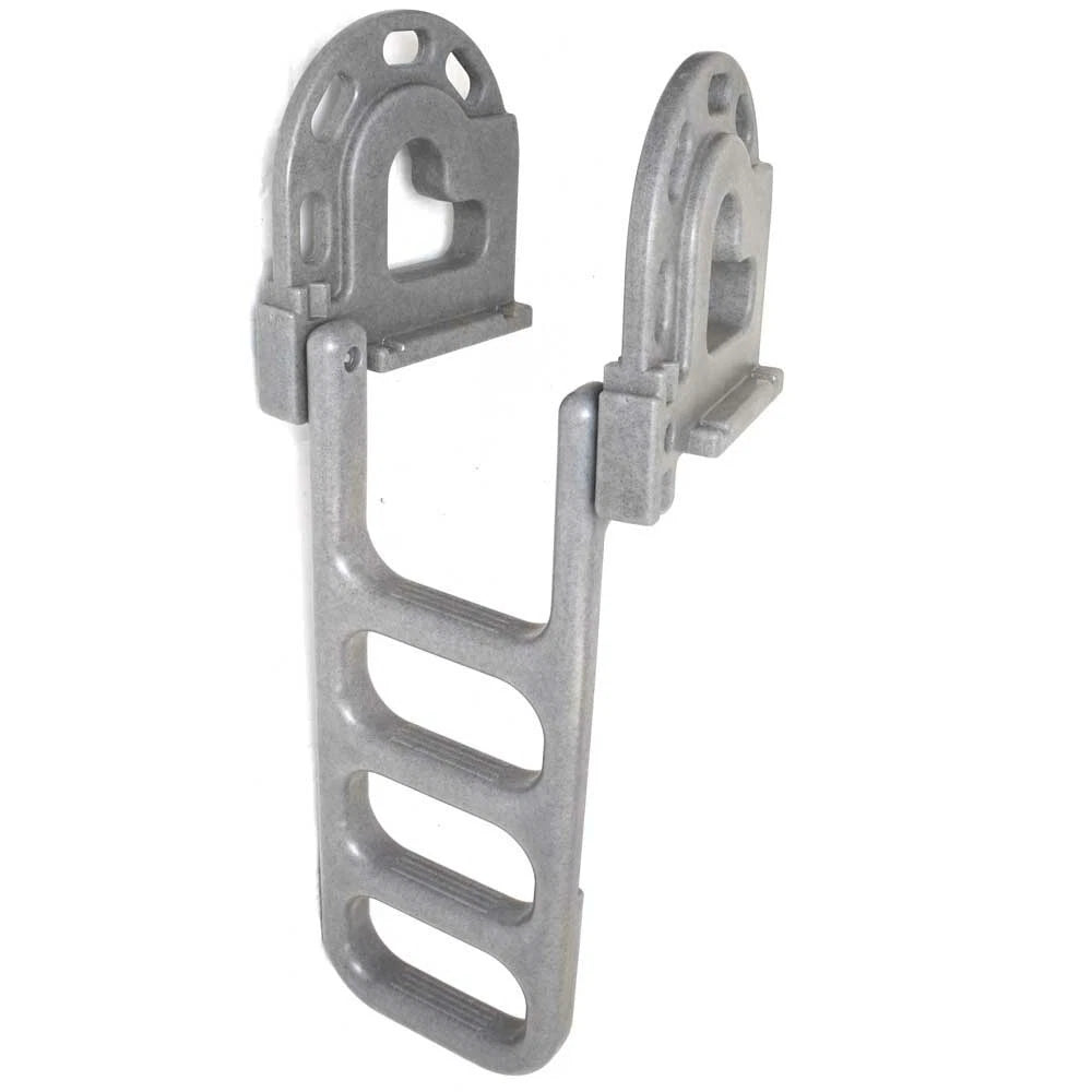Dock Edge Boat Pier Ladder DE2064F - 4-Step Gray Plastic Polyethylene