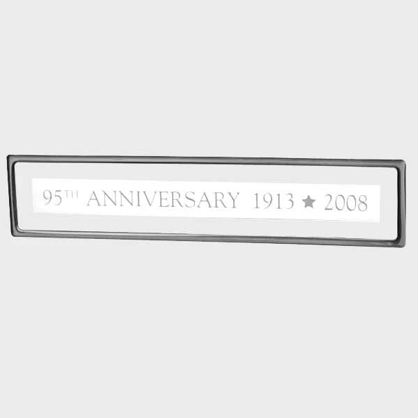 Larson Boat 95th Anniversary Decal 0573092 - 9 X 2 Inch Silver White