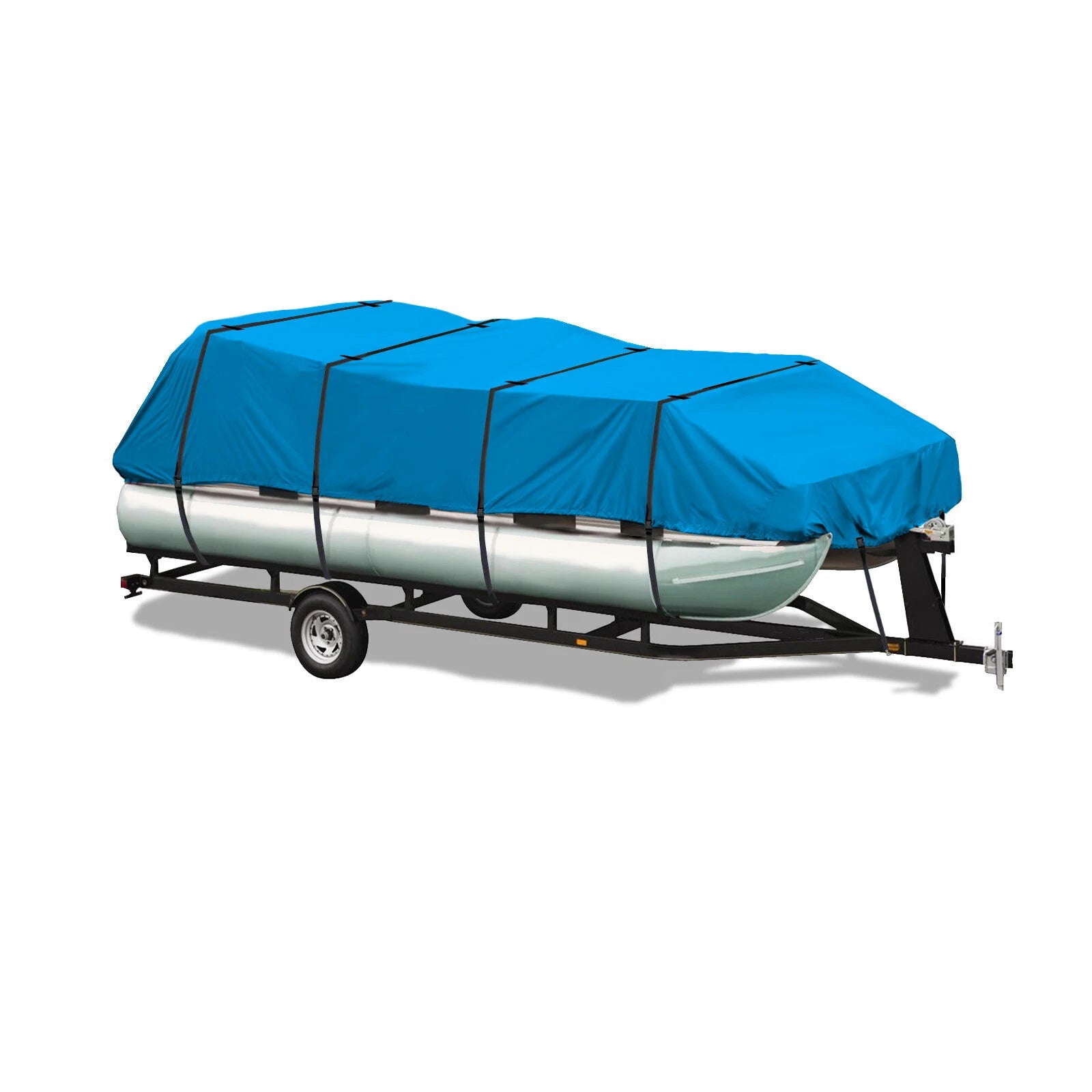 Heavy Duty Trailerable Canvas Pontoon Boat Storage Cover Fits 25'- 28'L Dry-Tech