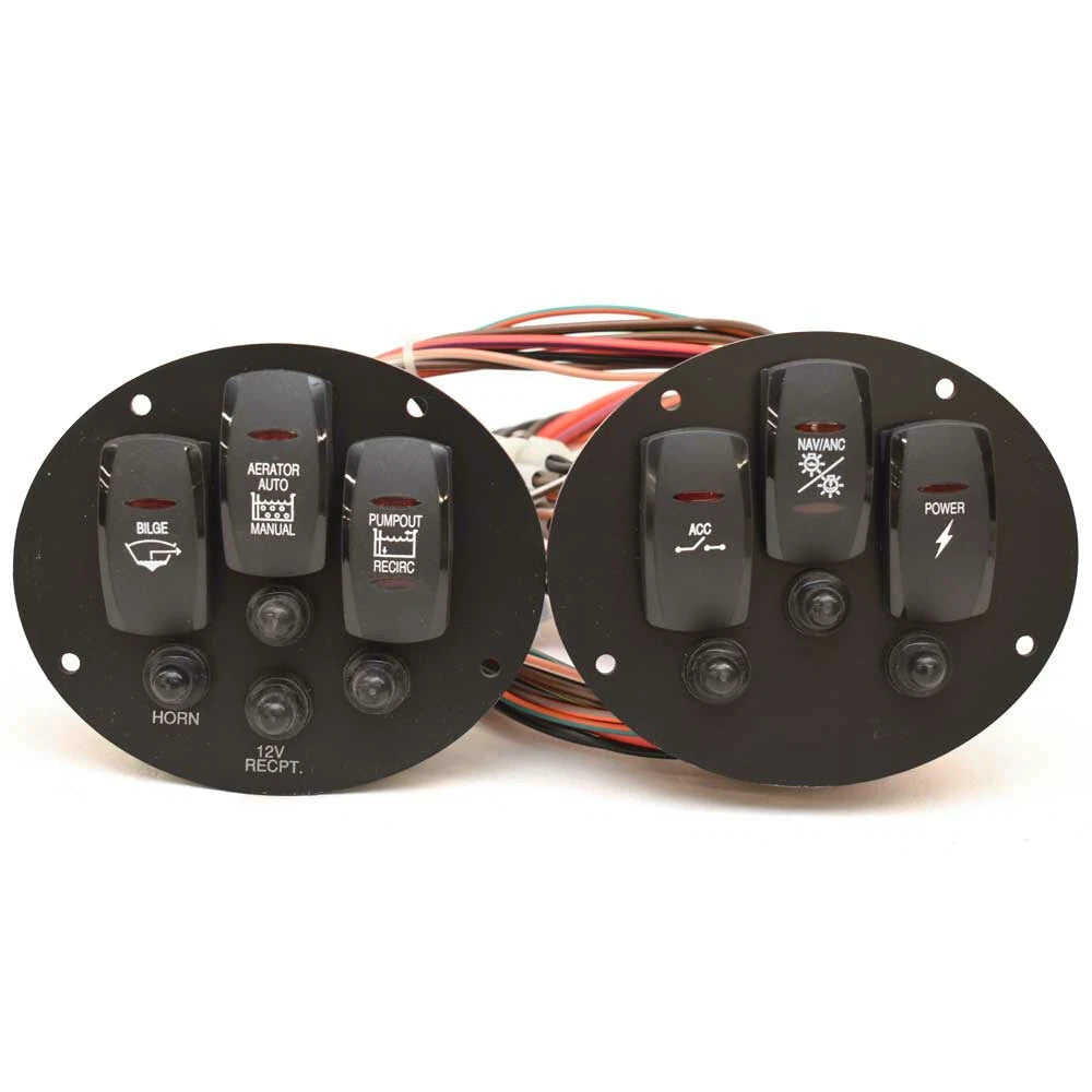 Ranger Boat Switch Panel Set 196837 - Black Gray Plastic (set of 4)