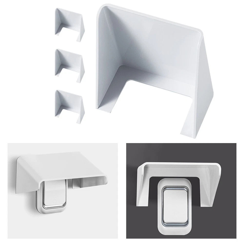 4 Pieces Wireless Outdoor Doorbell Covers Waterproof White ABS Protective Set