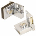 Hafele Boat Glass Door Hinge Inset - Chrome 5mm (pair)