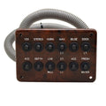 Boat Push to Reset Breaker Panel - 6 X 4 1/8 Inch Plastic Woodgrain