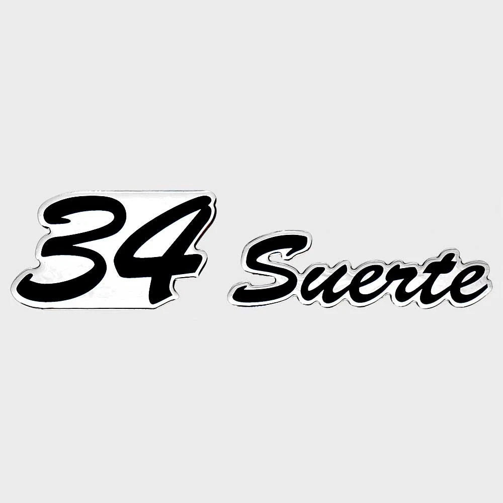 Hydrasports Boat Raised Decal 26052173 - 34 Suerte Silver Black